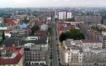 Nová radnice - pohled z vyhlídkové věže, ulice 30.dubna, Ostrava